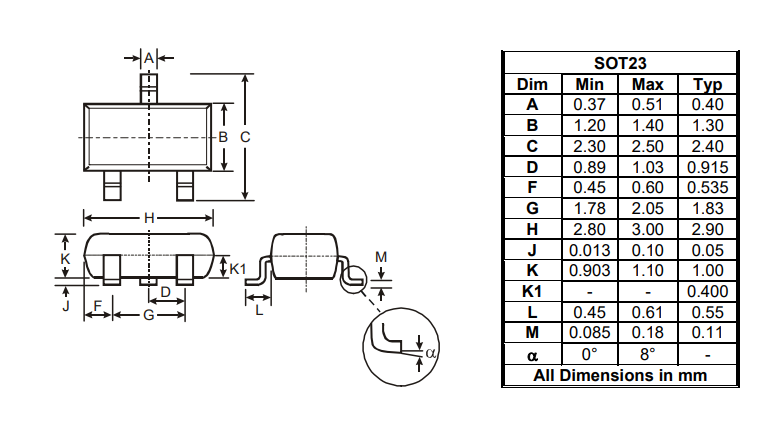 2N7002 Dimension 2N7002 Dimension